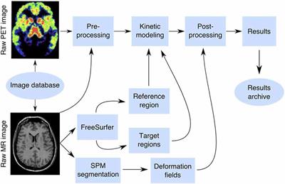 Magia: Robust Automated Image Processing and Kinetic Modeling Toolbox for PET Neuroinformatics